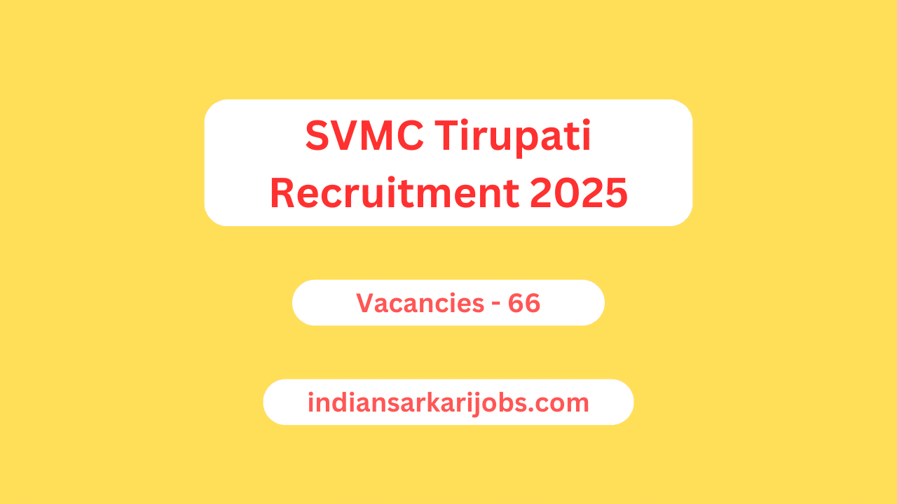 SVMC Tirupati Recruitment 2025